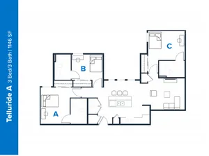 Aspen Heights Fayetteville - 3 Bedroom - Telluride A