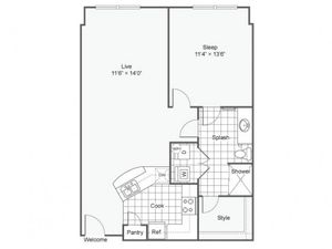 Floor Plan 4 | Dallas Texas Apartments Downtown | Arrive West End
