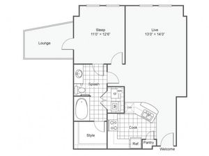 Floor Plan 5 | Dallas TX Luxury Apartments | Arrive West End