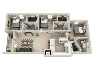 university village 3 bedroom furnished premium apartment