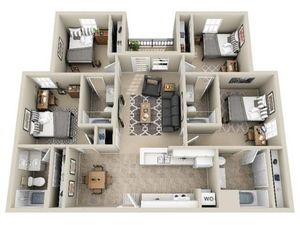 university village 4 bedroom unfurnished apartment