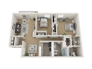 2 Bed x 2 Bath Apartment