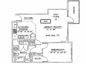 One Bedroom, One Bathroom with Fireplace | Liberty Square | Apartments in Sun Prairie, WI