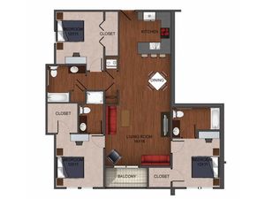 3 bedroom apartment home at Township 28