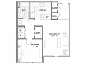 1 Bedroom Apartment | The Abbey | Springfield, MO