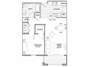 1 Bedroom Apartment | The Abbey | Springfield, MO