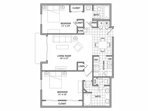 2 bedroom | Suite | Apartments | Springfield, MO | The Abbey