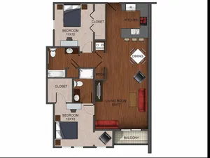 2 Bedroom Deluxe Furnished