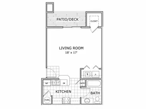 Coryell-Crossing-Apartments-Studio-Floor-Plan