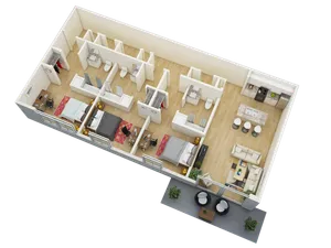 3 Bedroom 3.5 Bathroom