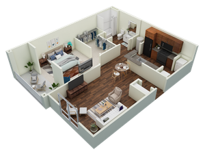 Centerville Manor - One Bedroom Floorplan