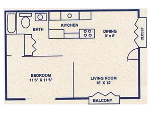 Parkway Village Apartments - One Bedroom