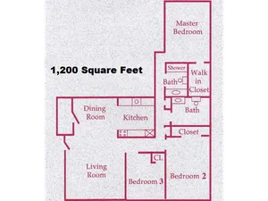 The Arbors Apartments - Three Bedroom