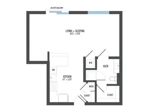 Floor Plan 3 | Pittsburgh Apartments | Arsenal 201