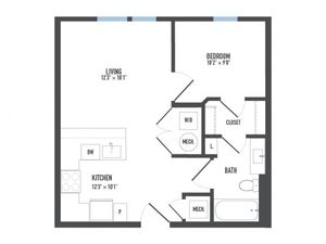 Floor Plan 13 | Pittsburgh Apartments | Arsenal 201