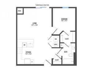 Floor Plan 6 | Luxury Pittsburgh Apartments | Arsenal 201