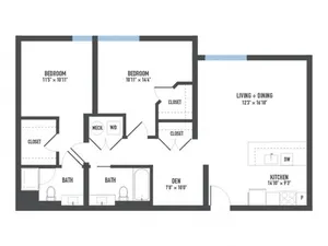 Floor Plan 23 | Pittsburgh Apartments | Arsenal 201