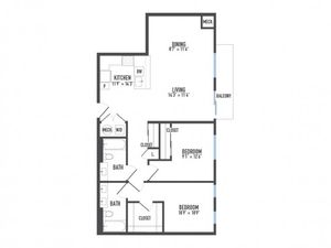 Floor Plan 16 | Luxury Pittsburgh Apartments | Arsenal 201
