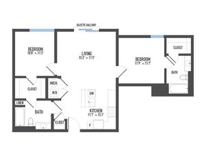 Floor Plan 20 | Apartments In Pittsburgh | Arsenal 201
