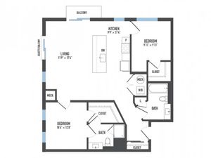 Floor Plan 21 | Luxury Pittsburgh Apartments | Arsenal 201