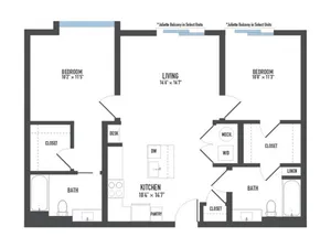 Floor Plan 26 | Luxury Pittsburgh Apartments | Arsenal 201