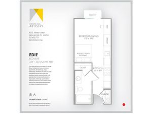 Studio Floor Plan | Apartment Rental Indianapolis | Artistry