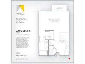 Studio Floor Plan | Apartment Rental Indianapolis | Artistry