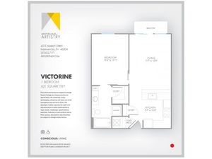 1 Bedroom Floor Plan | Indianapolis Apartments | Artistry