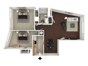 2 Bed 1 Bath
