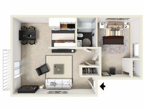 Nittany Garden Apartments - One Bedroom Furnished