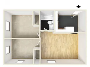 Collegiate Arms - Standard Two Bedroom Furnished