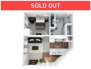 1.3 One Bedroom Sold Out