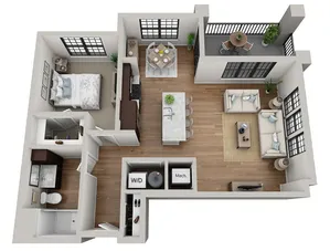 Floor Plan 1B | Arrabelle Apartments | Apartments in Cedarburg, WI