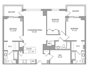 3x3Den Floor Plan