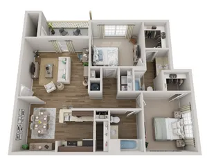2 Bedroom 2 Bathroom 1,317 square feet