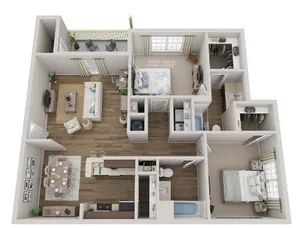 2 Bedroom 2 Bathroom 1,317 square feet