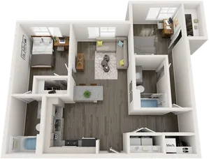 B6 | 2 bed 2 bath | from 897 square feet
