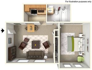 One Bedroom | Junior | 460 sqft