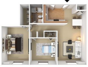 Two Bedrooms | One Bathroom | 950 sqft