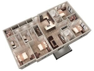 D1: 4 BED 4 BATH