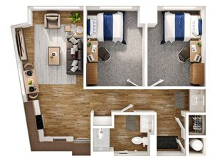 2BR x1BA