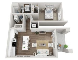 Floor Plan 1H | Seasons at Franklin | Apartments in Franklin, WI