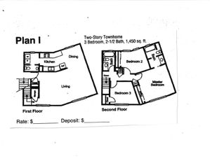 3-Bedroom 2.5-Bathroom Two-Story Townhome