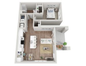 Floor Plan 1B | Seasons at Franklin | Apartments in Franklin, WI