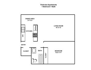 1x1 Floor Plan