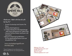 Modern 3D floor plan of a 1 bedroom with den and loft apartment, featuring an open living area, sleek kitchen, and cozy bedroom layout.