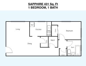 1BR/1BA Sapphire