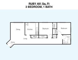 2BR/1BA Ruby