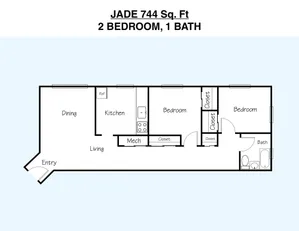 2BR/1BA Jade