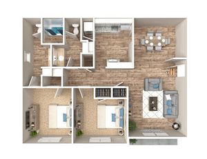 Collective 2 Bedroom Floorplan